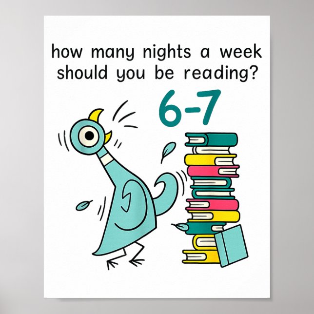 Poster Teacher 67 How Many Nights A Week Should You Be Re (Frente)