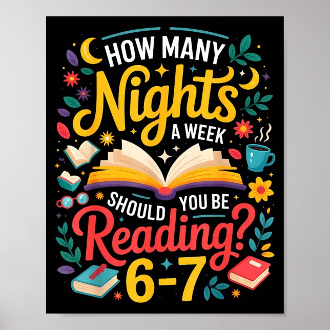 Poster Teacher 67 How Many Nights A Week Should You Be Re (Frente)