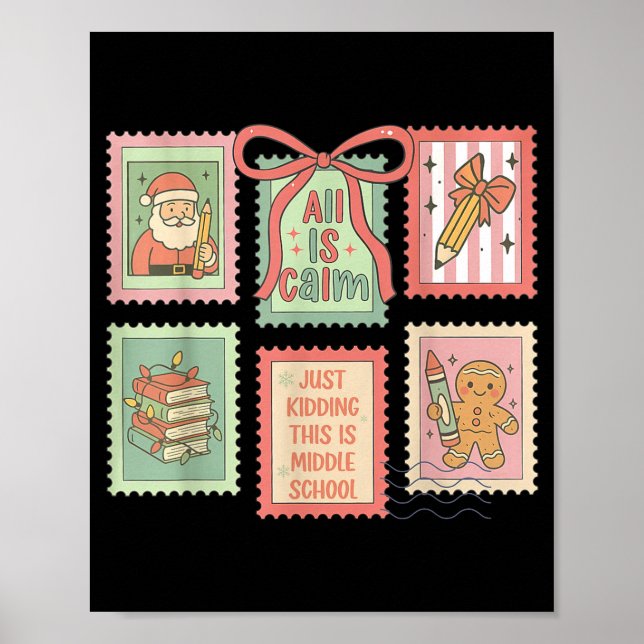 Poster Teacher All Is Calm Just Kidding This Is Middle Sc (Frente)