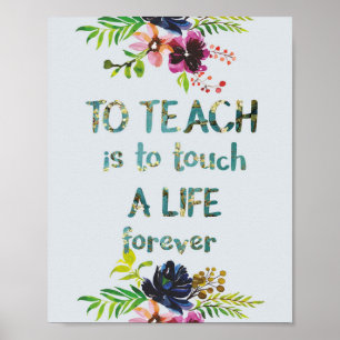 Poster Teacher Apprecie Semana de Professores Citando Tip