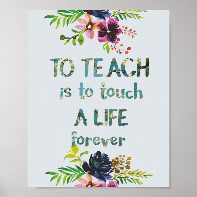 Poster Teacher Apprecie Semana de Professores Citando Tip (Frente)