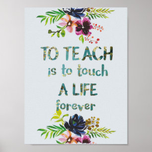 Poster Teacher Apprecie Semana de Professores Citando Tip