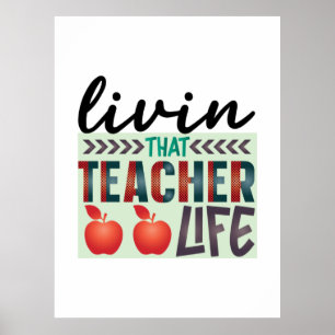Poster Teacher Art Living That Teacher Life