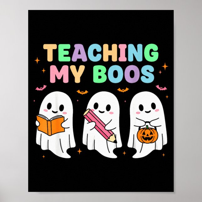Poster Teaching My Boos Soky Teacher Women Cute Ghost  (Frente)