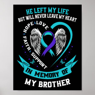 Poster Teal E Roxo Em Memória Do Meu Irmão Suicida Aw