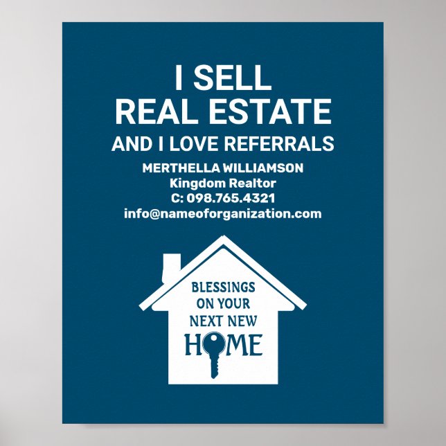 Poster Teal I VENDER REAL ESTATE LOVE REAL REAL RECURSOS (Frente)