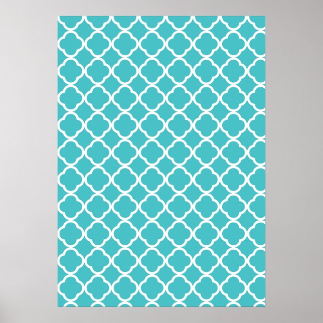 Poster Teal Quatrefoil (Frente)