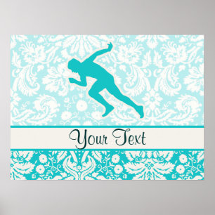 Poster Teal Running