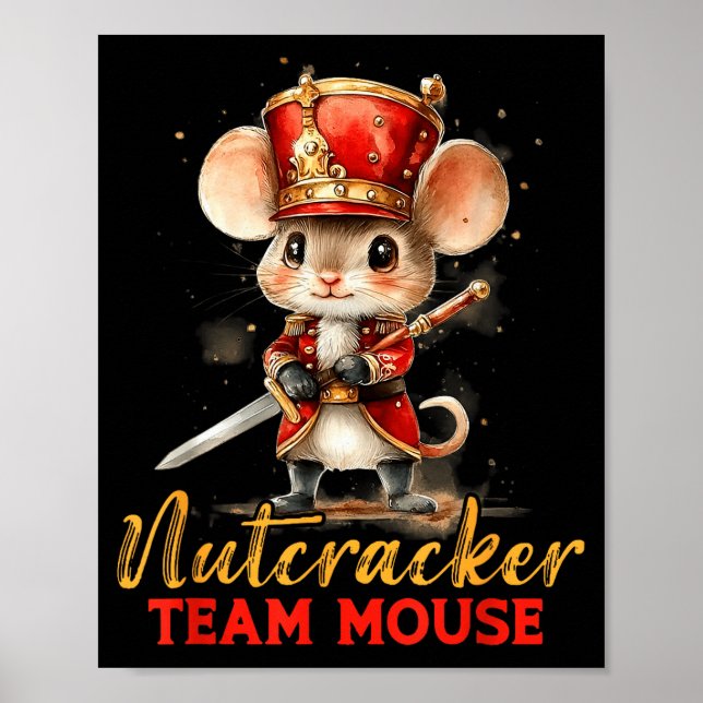 Poster Team Mouse Nutcracker Christmas Dance Pajamas Kids (Frente)