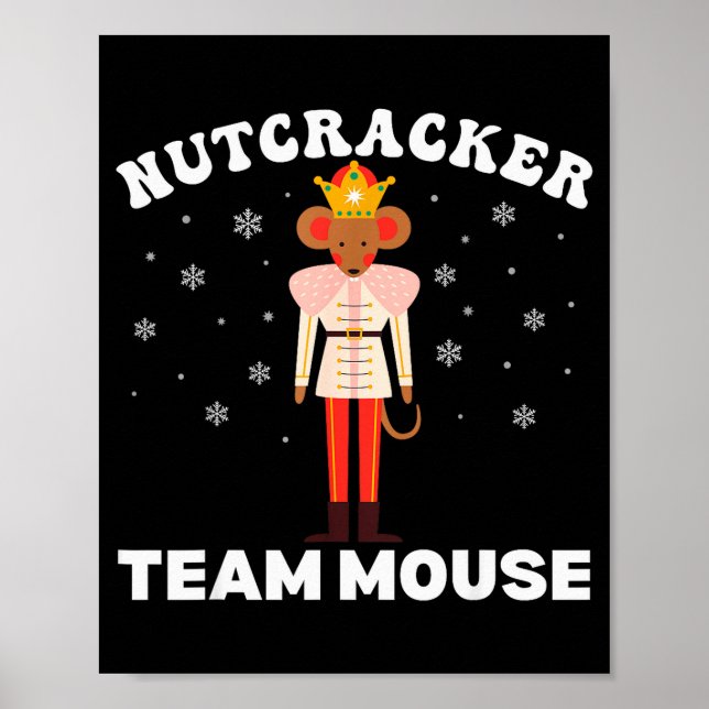 Poster Team Mouse Nutcracker Christmas Dance Pajamas Kids (Frente)