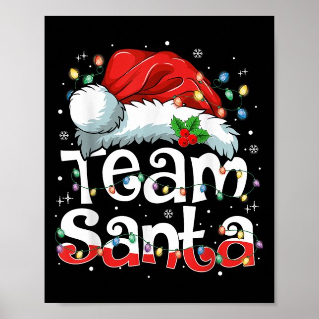 Poster Team Santa Claus Christmas Family Matching Pajama  (Frente)