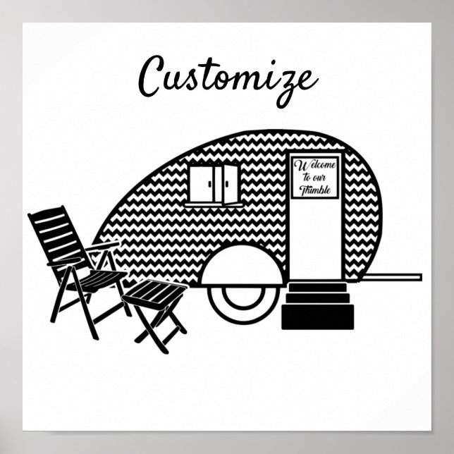 Poster Teardrop Trailer Minúsculo Thunder_Cove (Frente)