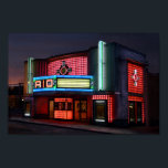 Pôster Teatro Art Deco Rio, Overland Park, Kansas<br><div class="desc">As luzes cor-de-rosa do Teatro Rio acenam aos cineastas que querem desfrutar dos filmes atuais num esplendor de safra que lembra o olhar de Palm Beach dos anos 1940. O teatro, em centro Overland Park, Kansas, foi restaurado e reaberto para mostrar filmes em 2000. É um verdadeiro palácio de cinema!...</div>