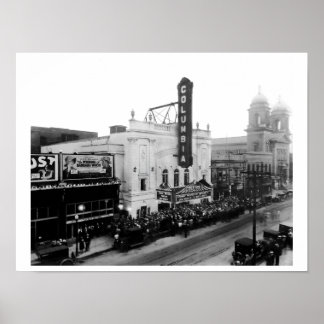 Poster Teatro Columbia, Noite de Abertura (Matte Impressã