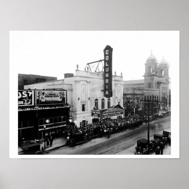 Poster Teatro Columbia, Noite de Abertura (Matte Impressã (Frente)