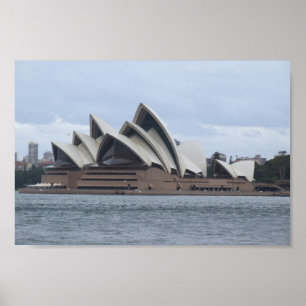 Pôster Teatro da ópera de Sydney na luz solar suportada