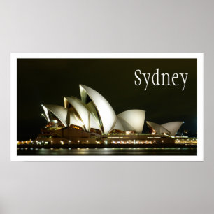 Pôster Teatro da ópera de Sydney na noite