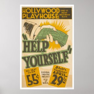 Poster Teatro de Hollywood WPA 1937