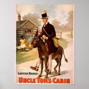 Poster Teatro do homem e do asno da cabine do tio Tom