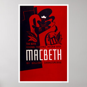 Pôster Teatro do negro de Macbeth WPA 1937