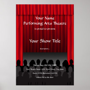 Poster Teatro Executando Artes Palco