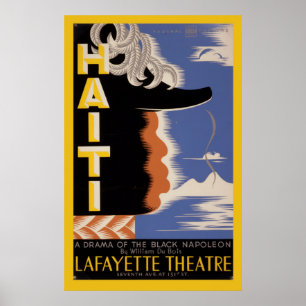 Poster Teatro federal de WPA do vintage de Haiti Harlem
