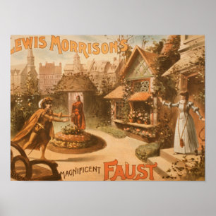 Poster Teatro magnífico de Faust de Lewis Morrison