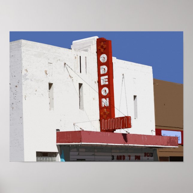 Pôster Teatro Odeon, Tucumcari, Novo México (Frente)