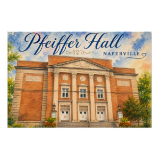 Pôster Teatro Pfeiffer Hall Naperville Illinois lembrança