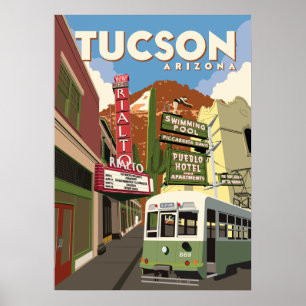 Poster Teatro Rialto de 28"x20" - Tucson, Arizona