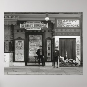 Pôster Teatro Vaudeville, 1910. Foto Antiga