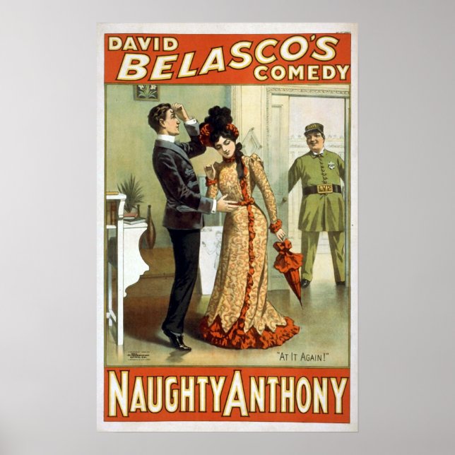 Poster Teatro Vintage "Naughty Anthony" (Frente)