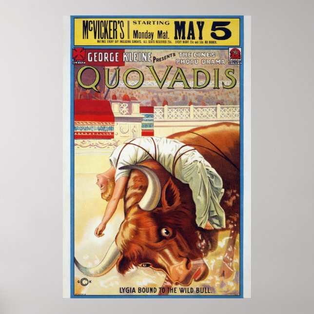 Poster Teatro Vintage/Poster de anúncio de desempenho (Frente)