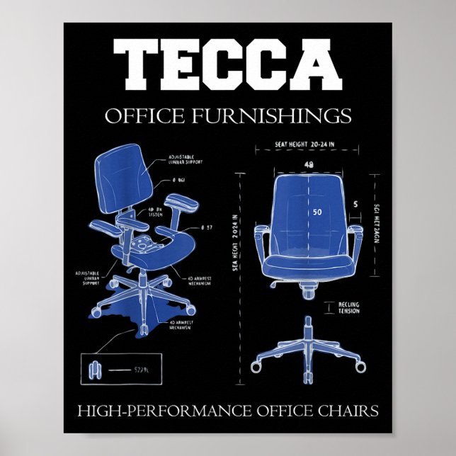 Poster Tecca Office Furnishings - High Performance Chairs (Frente)