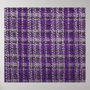 Poster Tecido de tartã roxo: fundo texturizado.