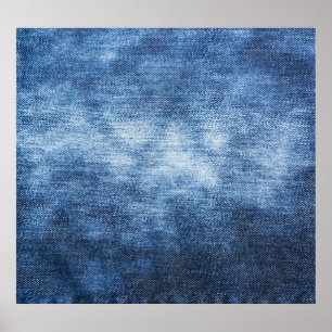 Poster tecido denim vestido, fundo texturizado.