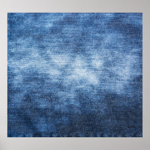 Poster tecido denim vestido, fundo texturizado.