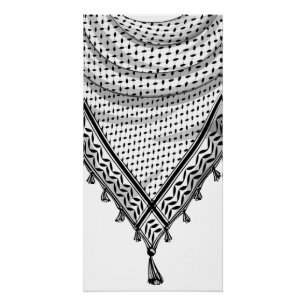 Pôster Tecido Tradicional do Keffiyeh Scarf Palestino