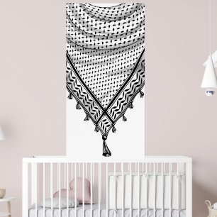 Poster Tecido Tradicional do Keffiyeh Scarf Palestino