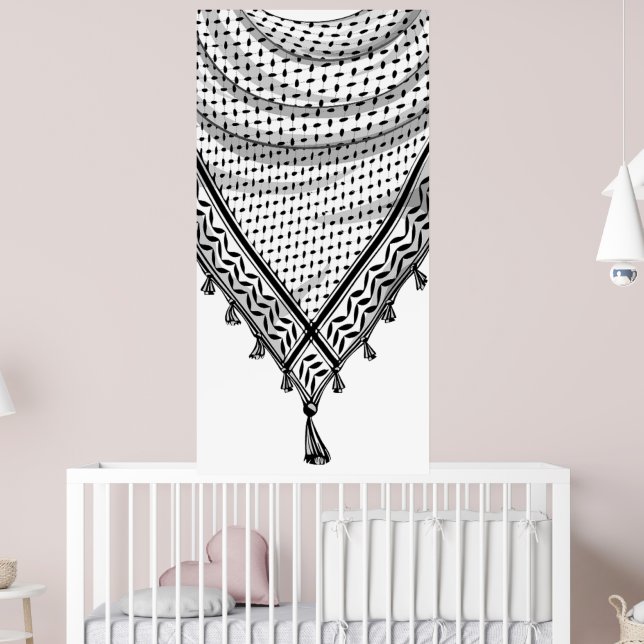 Poster Tecido Tradicional do Keffiyeh Scarf Palestino (Berçário 2)
