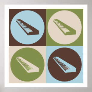 Pôster Teclado do pop art