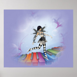 Poster Teclado Musical Faerie Vignette