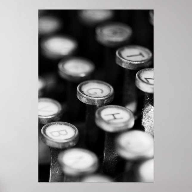 Poster Teclas de máquina de escrever (Frente)