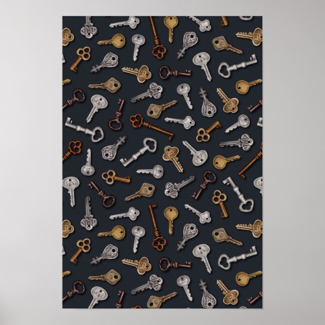 Poster Teclas Vintage e Antique (Frente)