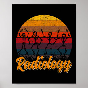 Poster Técnica de Radiologia do Esqueleto de Dança do Vin