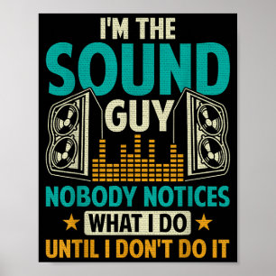 Poster Técnico de Engenharia de Som Marido Pai Divertido