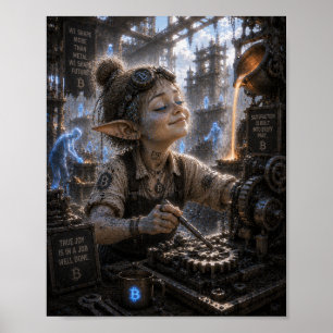 Poster Técnico de fabricação de precisão / satisfação