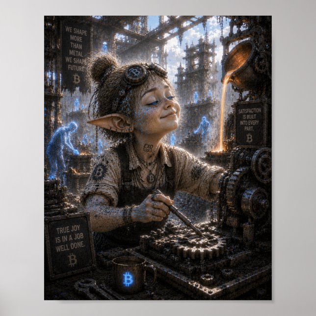 Poster Técnico de fabricação de precisão / satisfação (Frente)