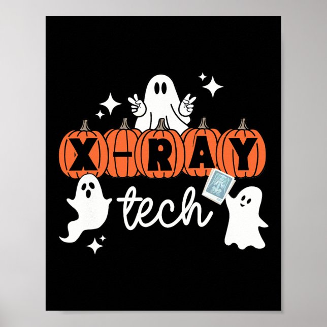 Poster Técnico de Halloween Xray Tech Pumpkin (Frente)