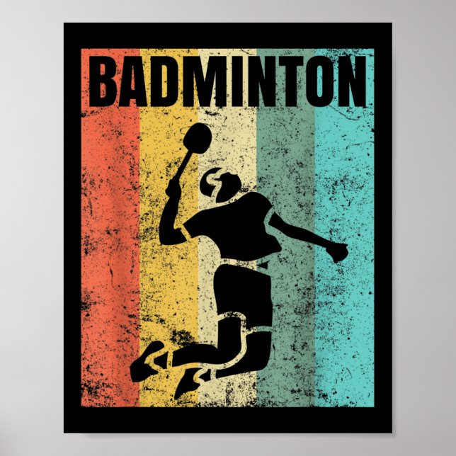 Poster Técnico de Jogador de Equipe de Amor de Badminton (Frente)